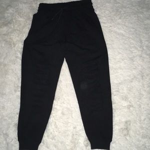 Women’s black joggers